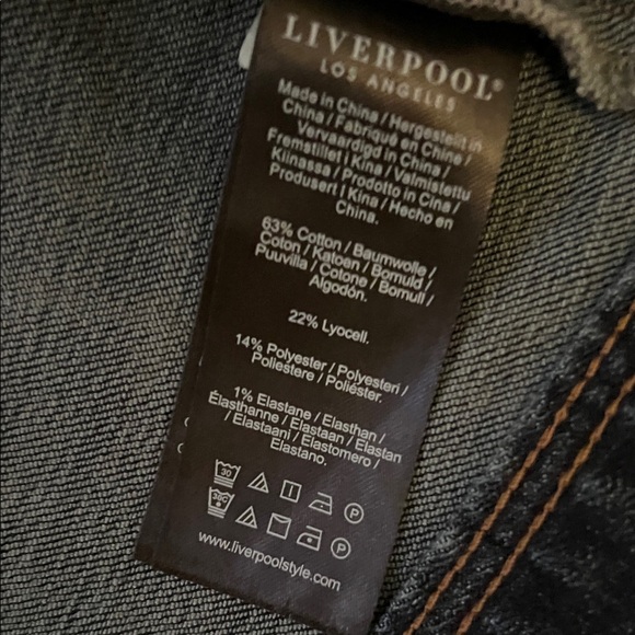 Liverpool Women’s Dark Blue Jean Jacket Size S - Picture 8 of 14